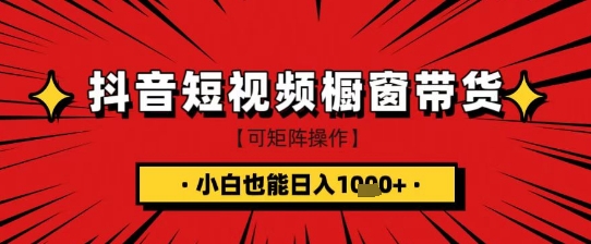 抖音短视频食品橱窗带货，小白轻松上手日入1k+【揭秘】-路子网