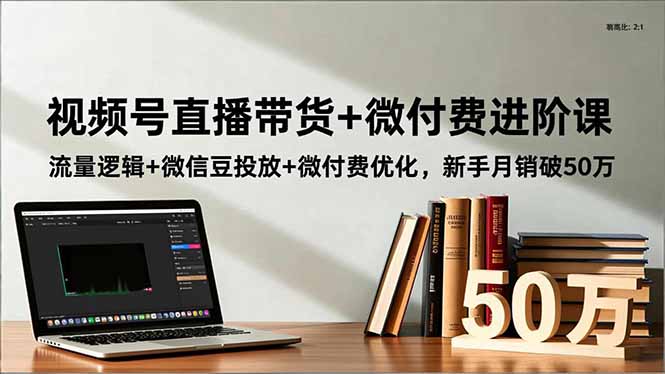视频号直播带货+微付费进阶课：流量逻辑+微信豆投放+微付费优化，新手月销破50万-路子网
