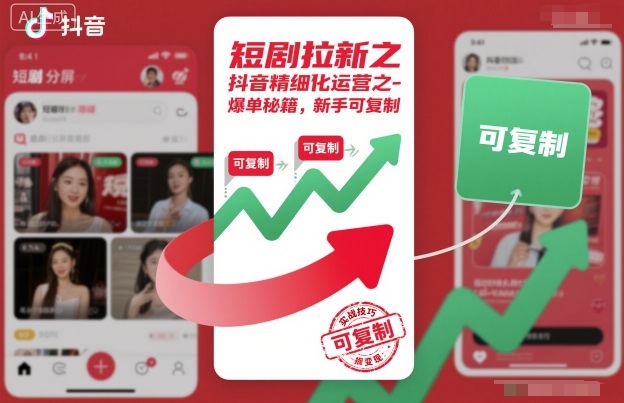 短剧拉新之抖音精细化运营之爆单秘籍，新手可复制-路子网