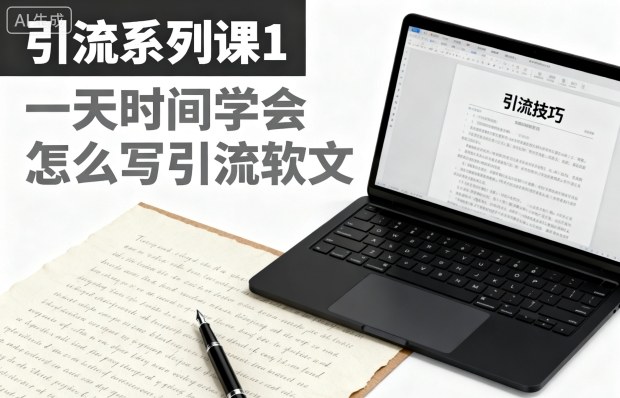 引流系列课1，一天时间学会怎么写引流软文-路子网