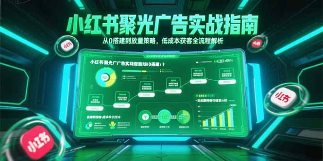 小红书聚光广告实战指南，从0搭建到放量策略，低成本获客全流程解析-路子网
