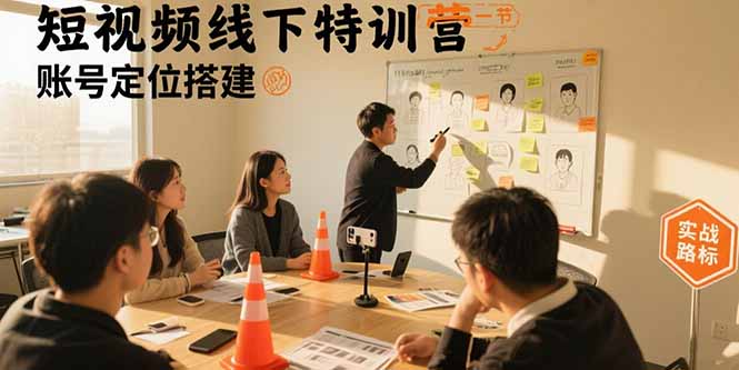 短视频线下特训营：账号定位搭建/口播号拍摄剪辑/直播间流量入口/变现实战-路子网
