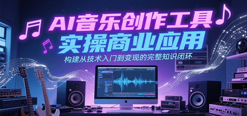 AI音乐创作工具实操商业应用，构建从技术入门到变现的完整知识闭环-路子网