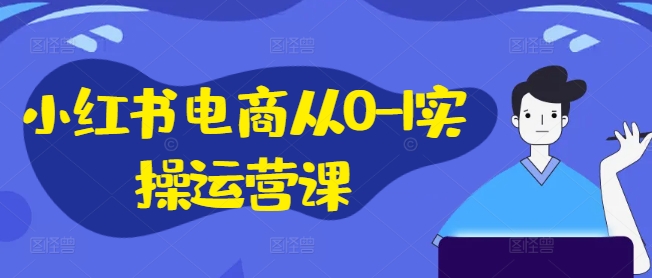 小红书电商从0-1实操运营课，小红书手机实操小红书/IP和私域课/小红书电商电脑实操板块等-路子网