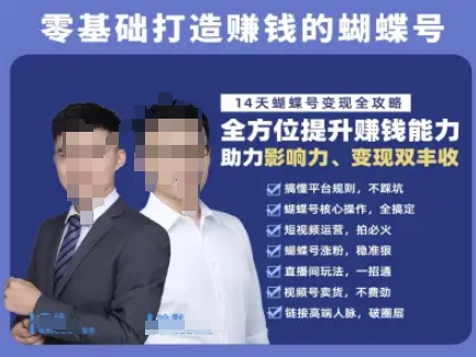 蝴蝶号专栏-视频号运营教程，零基础打造挣钱的蝴蝶号，14天蝴蝶号变现全攻略-路子网