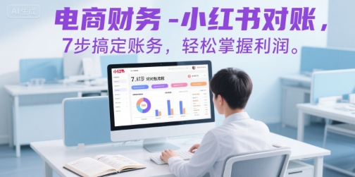 电商财务-小红书对账，7步搞定账务，轻松掌握利润-路子网