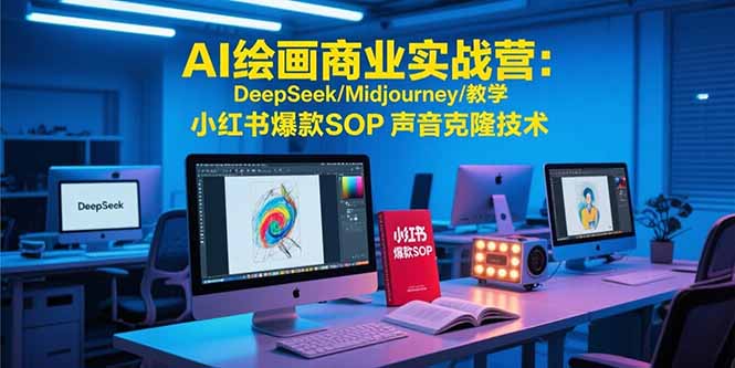 AI绘画商业实战营：DeepSeek/Midjourney/教学 小红书爆款SOP 声音克隆技术-路子网