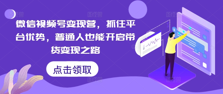 微信视频号变现营，抓住平台优势，普通人也能开启带货变现之路-路子网