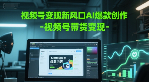 视频号变现新风口AI爆款创作-视频号带货变现-路子网