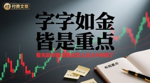 付费文章：字字如金 皆是重点， 看完后 你就清楚该怎么在大A布局了-路子网