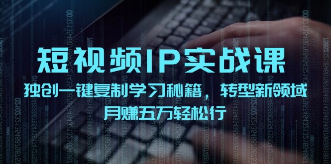 短视频IP实战课，独创一键复制学习秘籍，转战新领域，月赚五万轻松行-路子网