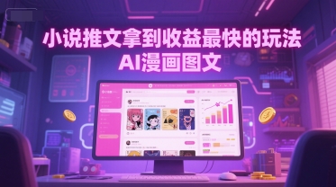 小说推文拿到收益最快的玩法，AI漫画图文-路子网
