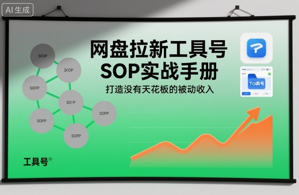网盘拉新工具号SOP实战手册，打造没有天花板的被动收入-路子网