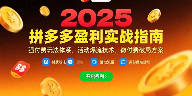 拼多多盈利实战指南，强付费玩法，活动爆流技术，微付费破局方案(更新7月-路子网
