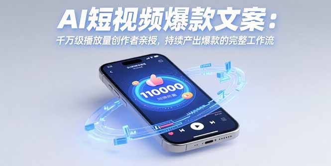 AI短视频爆款文案：千万级播放量创作者亲授，持续产出爆款的完整工作流-路子网