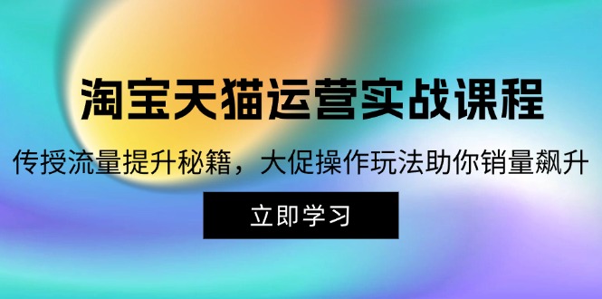 淘宝&天猫运营实战课程，传授流量提升秘籍，大促操作玩法助你销量飙升-路子网