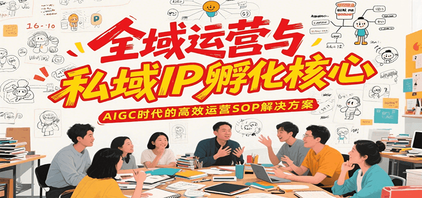 全域运营与私域IP孵化核心，AIGC时代的高效运营SOP解决方案-路子网