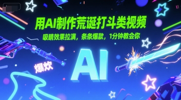 用AI制作荒诞打斗类视频，吸睛效果拉满，条条爆款，1分钟教会你-路子网