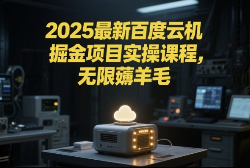 2025最新百度云机掘金项目实操课程单窗口保底5-10元月收益单窗口150+【揭秘】-路子网