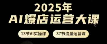 2025年AI爆店运营大课，13节AI实操课+37节流量运营课-路子网