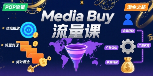 Media Buy之POP流量课，带你开启海外Media Buy淘金之路-路子网