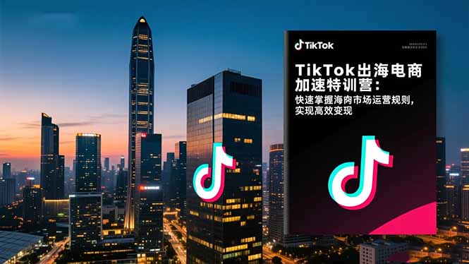 TikTok出海电商加速特训营：快速掌握海外市场运营规则，实现高效变现-路子网
