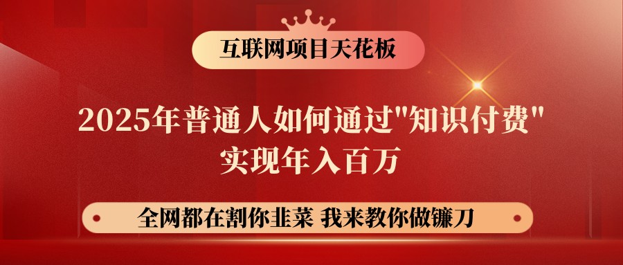 网创项目终点站-镰刀训练营超级IP合伙人，25年普通人如何通过“知识付费”年入百万-路子网