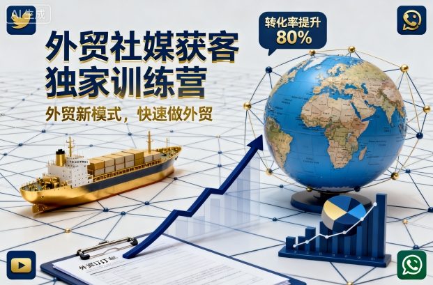 外贸社媒获客独家训练营，外贸新模式，快速做外贸-路子网