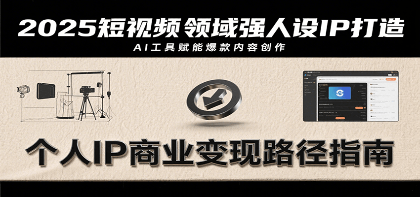 2025短视频领域强人设IP打造，结合爆款案例与AI工具应用，从个人出镜到商业成交转化-路子网