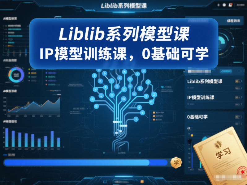 Liblib系列模型课,IP模型训练课,0基础可学-路子网