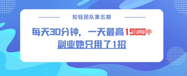 副业她只用了1招，每天30分钟，无脑二创，一天最高1.5k-路子网