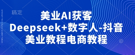 美业AI获客Deepseek+数字人-抖音美业教程电商教程-路子网