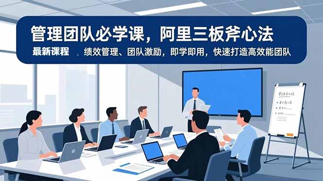 管理团队必学课，阿里三板斧心法、绩效管理、团队激励，即学即用，快速打造高效能团队-路子网