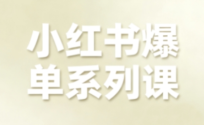 小红书爆单系列课，聚焦小红书电商全链路增长(更新)-路子网