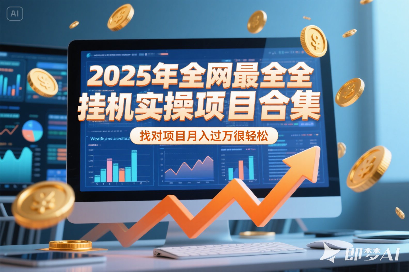 2025年挂机实操项目实操演练，挂机类型，AI直播类型，轻资产创业类型…-路子网