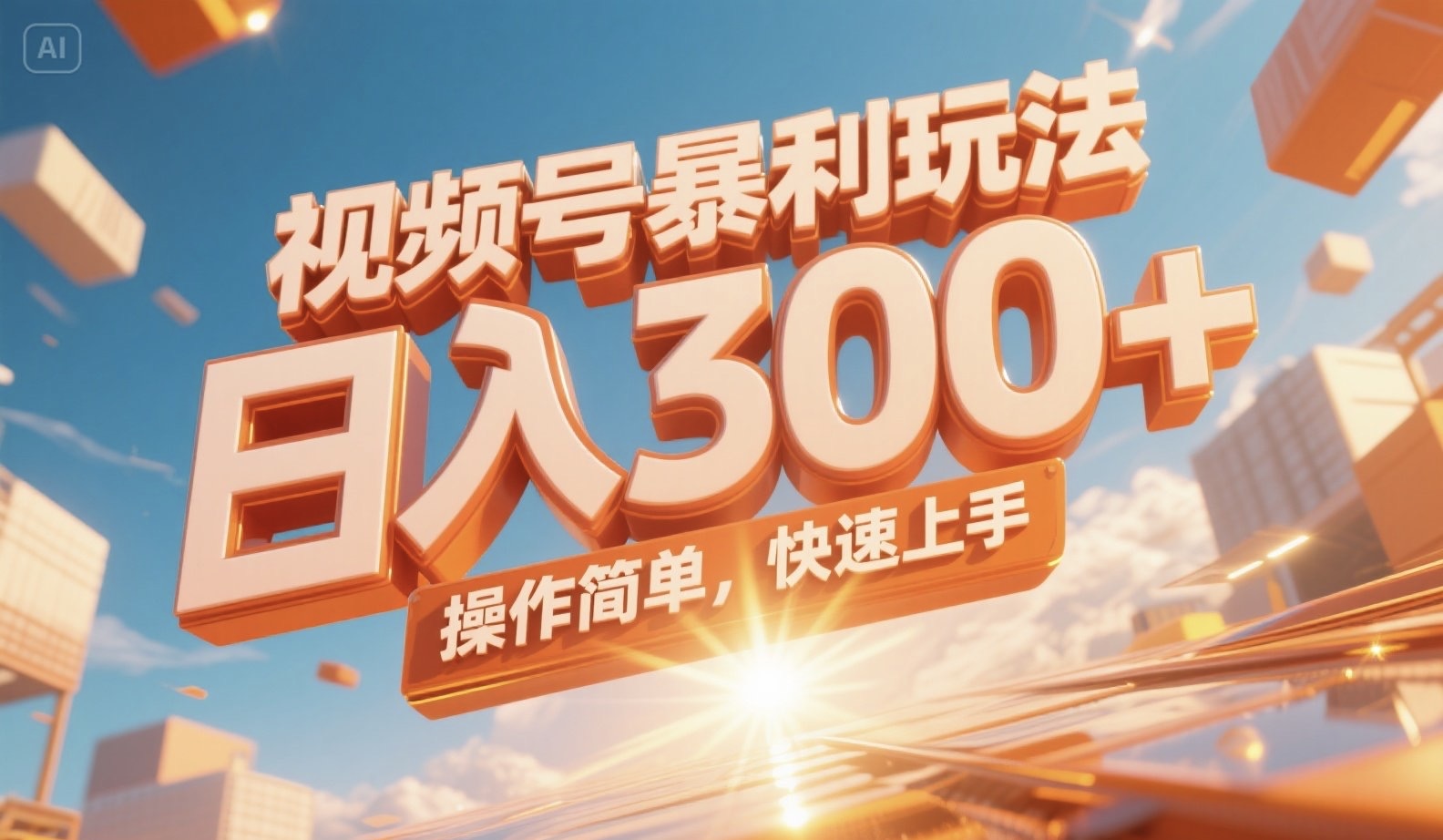 视频号暴利玩法，日入300+，操作简单，快速上手。-路子网