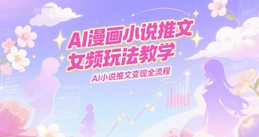 AI漫画小说推文女频玩法教学，AI小说推文变现全流程-路子网