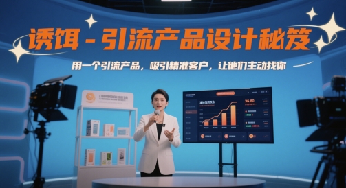 诱饵-引流产品设计秘笈，用一个引流产品，吸引精准客户，让他们主动找你-路子网