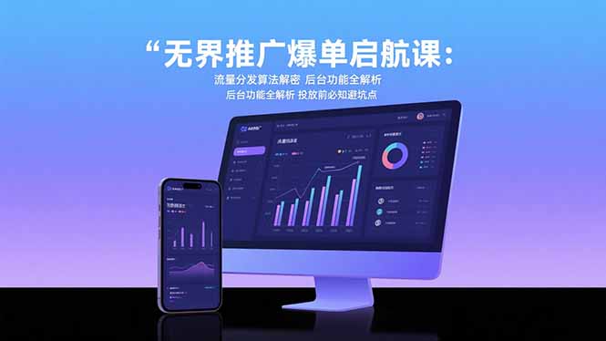 无界推广爆单启航课：流量分发算法解密 后台功能全解析 投放前必知避坑点-路子网