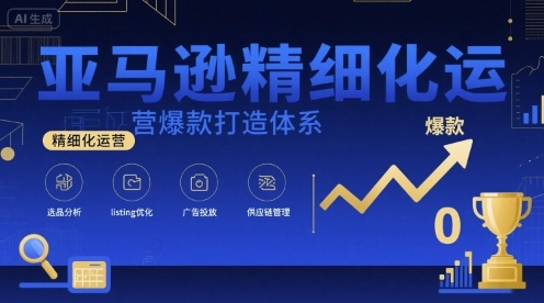 亚马逊精细化运营爆款打造体系，视频课+全套资料文档-路子网
