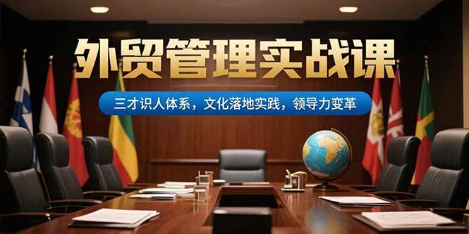 外贸管理实战课，三才识人体系，文化落地实践，领导力变革-路子网