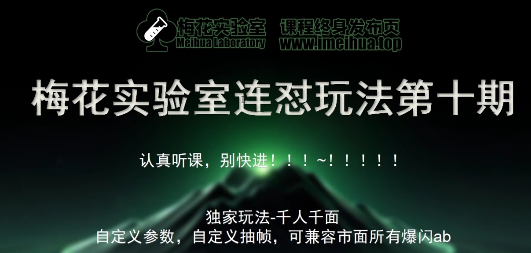 梅花实验室社群专享课视频号连怼玩法第十期课程+第二部分-FF助手全新高自由万能爆闪AB处理-路子网