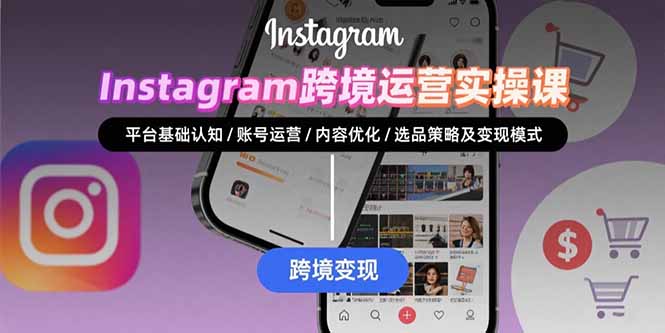 Instagram跨境运营实战：平台认知/账号运营/内容优化/选品策略及变现模式-路子网