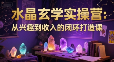 水晶玄学实操营：从兴趣到收入的闭环打造课-路子网