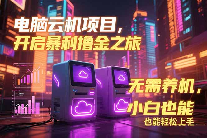 电脑云机项目 暴力撸金玩法，不需要养机 配置没有要求 单机100个窗口一…-路子网