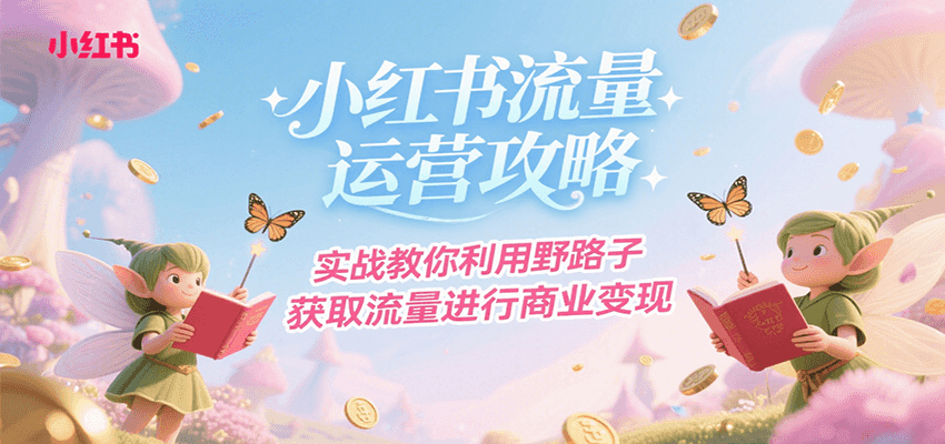 小红书流量运营攻略，实战教你利用野路子获取流量进行商业变现-路子网