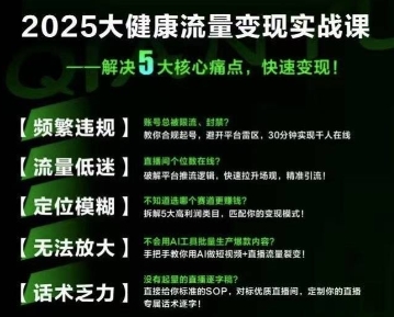 大健康流量全域新增长8.0，三月底线下课视频，大健康万亿蓝海，从类目突围到模式迭代-路子网