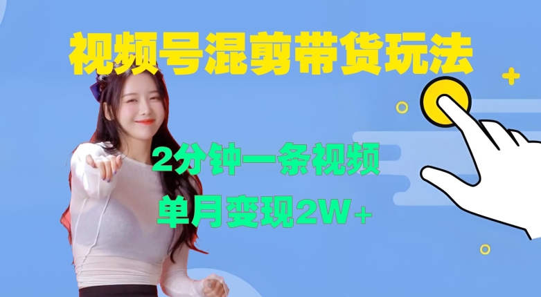 视频号混剪玩法，2分钟一条视频，单月变现2W+【揭秘】-路子网