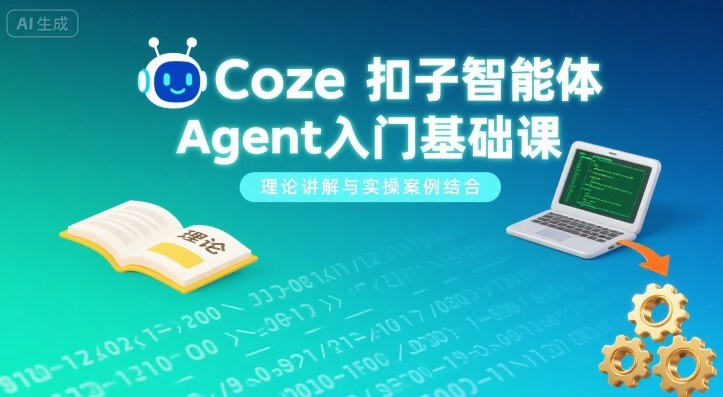 Coze扣子智能体Agent入门基础课，理论讲解与实操案例结合-路子网