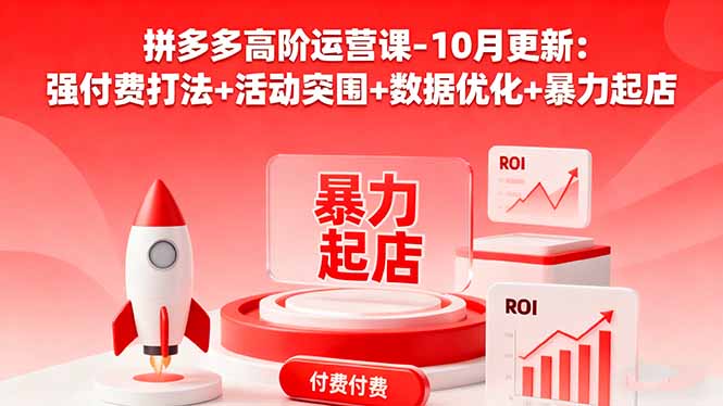 拼多多高阶运营课-10月更新：强付费打法+活动突围+数据优化+暴力起店-路子网